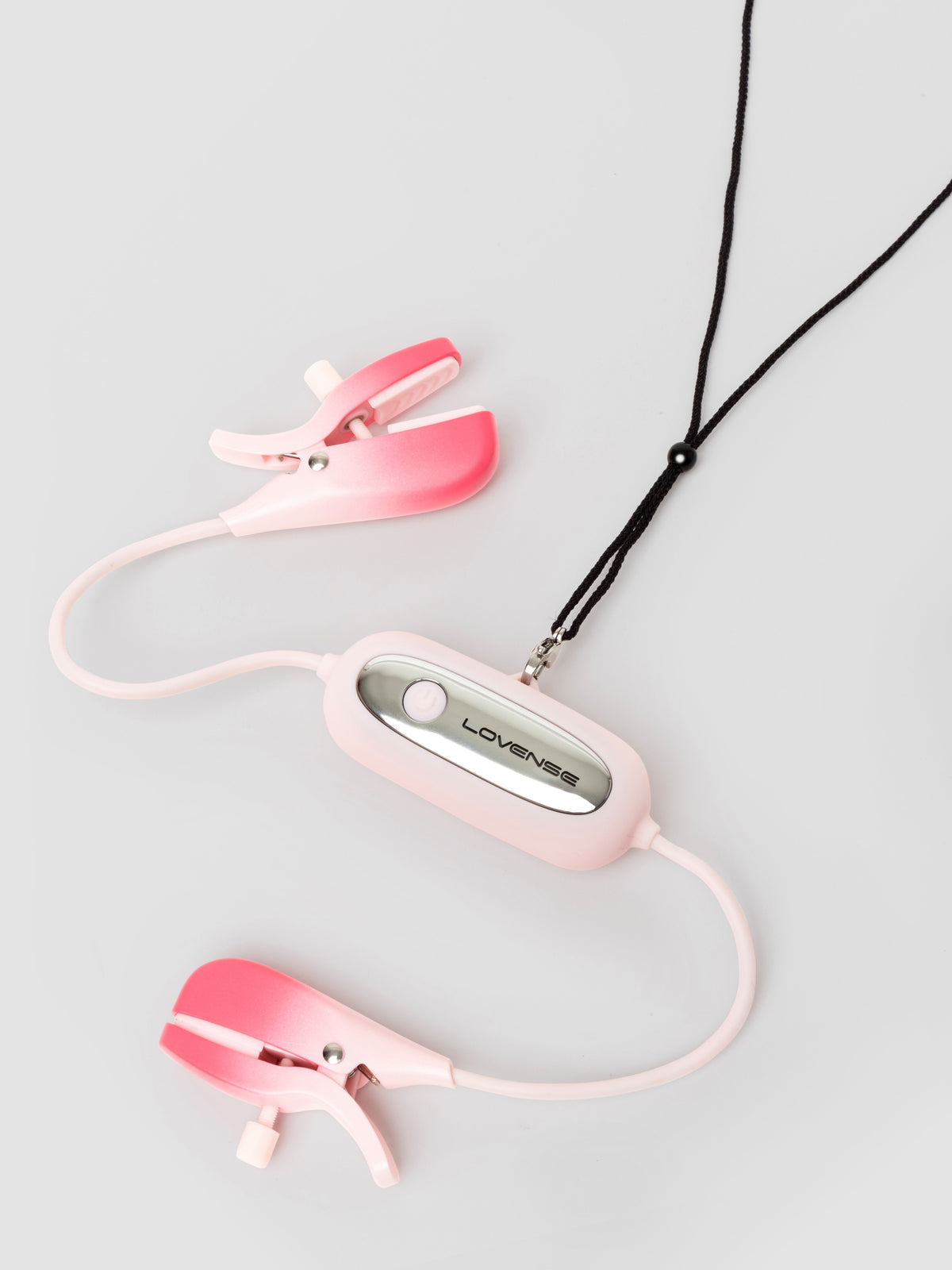 Lovense Gemini App Controlled Adjustable Vibrating Nipple Clamps, Pink