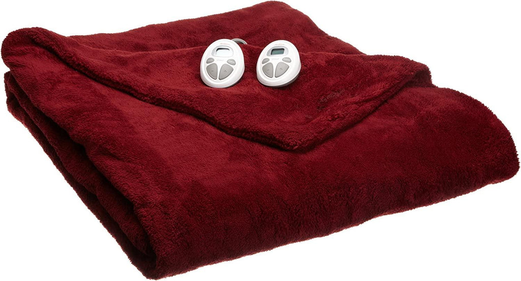 Sunbeam Heated Blanket | Loft 10 Heat Settings  Garnet  Queen - BRL9SQS-R310-16A44