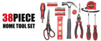 Basic Home Red Tool Kit - 38 Pieces Tool Set with Portable StoraBoxes for Daily Repairing and Maintenance, Home DIY Tool Kit Set for Office & Garage
