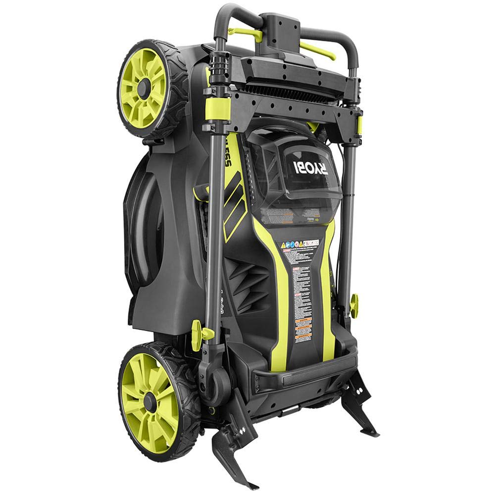 . 20" RY40190 40-Volt Brushless Lithium-Ion Cordless Battery Self Propelled Lawn Mower with 5.0 Ah Battery and Charger Included