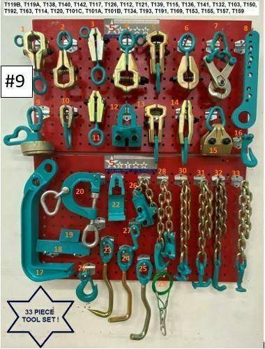 SET#9 -33 PIECE  AUTO BODY FRAME MACHINE PULLING TOOLS & CLAMPS VALUE SET