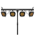 Chauvet DJ 4Bar Quad Complete Wash Lighting System with Hurricane 700 Fog Machine Package