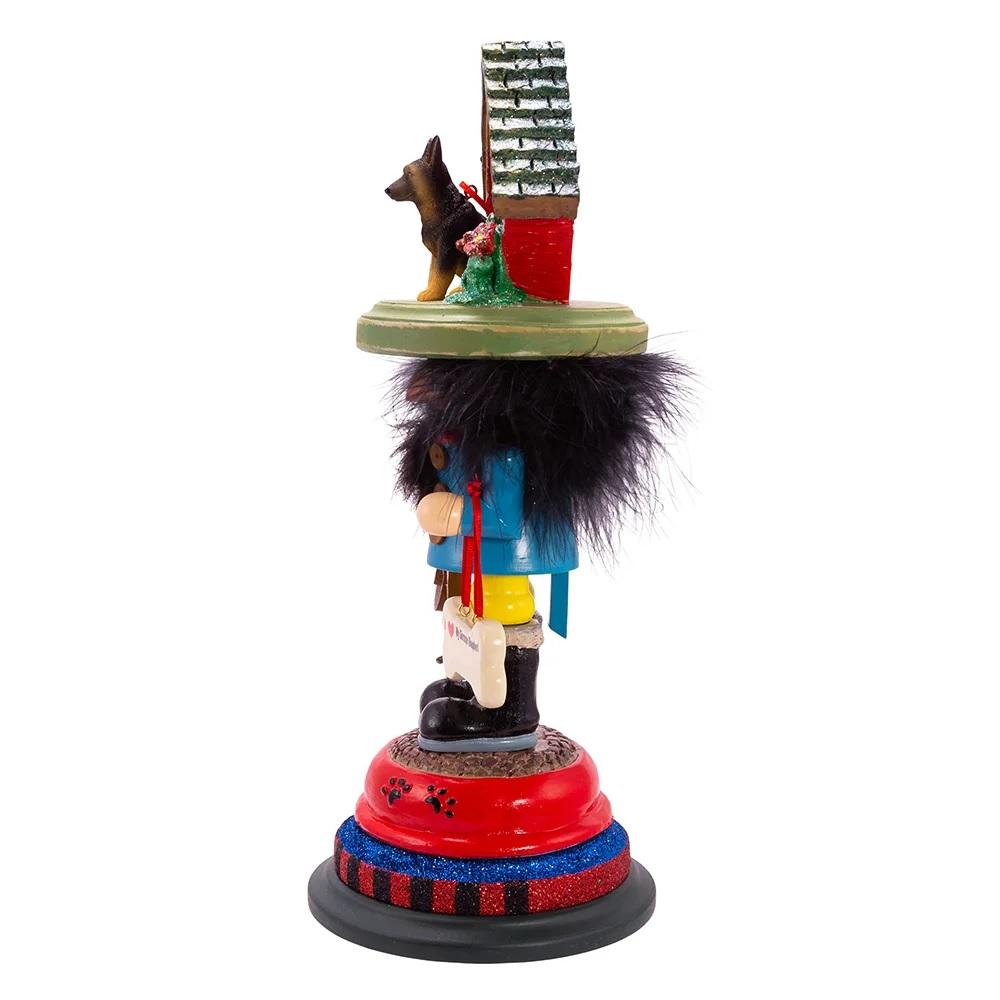 Kurt Adler HA0582GS 14 in. Hollywood German Shephard Dog House Hat Nutcracker