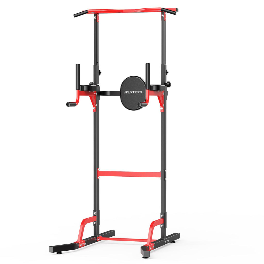 Murtisol Power Tower Pull-up and Workout Dip Station Strength Training 5 LEVEL Adjustable Height Back Muscles Triceps Chest Shoulder Home Gym