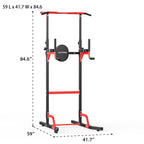 Murtisol Power Tower Pull-up and Workout Dip Station Strength Training 5 LEVEL Adjustable Height Back Muscles Triceps Chest Shoulder Home Gym