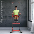 Murtisol Power Tower Pull-up and Workout Dip Station Strength Training 5 LEVEL Adjustable Height Back Muscles Triceps Chest Shoulder Home Gym