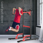 Murtisol Power Tower Pull-up and Workout Dip Station Strength Training 5 LEVEL Adjustable Height Back Muscles Triceps Chest Shoulder Home Gym