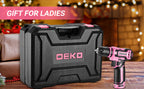 Pink Tool Kit Box Drill Set： Home Mechanic Toolbox with 12V Power Cordless Drill Hand Repair Tools Sets Combo Kits StoraOrganizer Drawer Case for Men & Women
