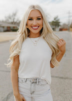 gabby thermal top - white