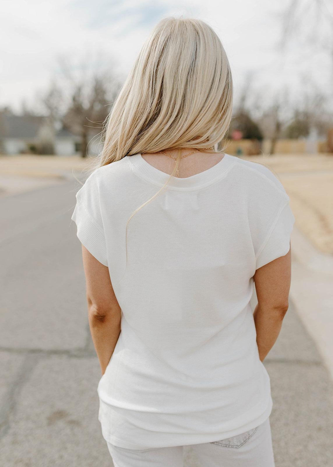 gabby thermal top - white