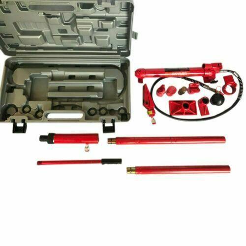 10 Ton Power Hydraulic Jack Body Frame Repair Kit Auto Shop Tool Lift Portable