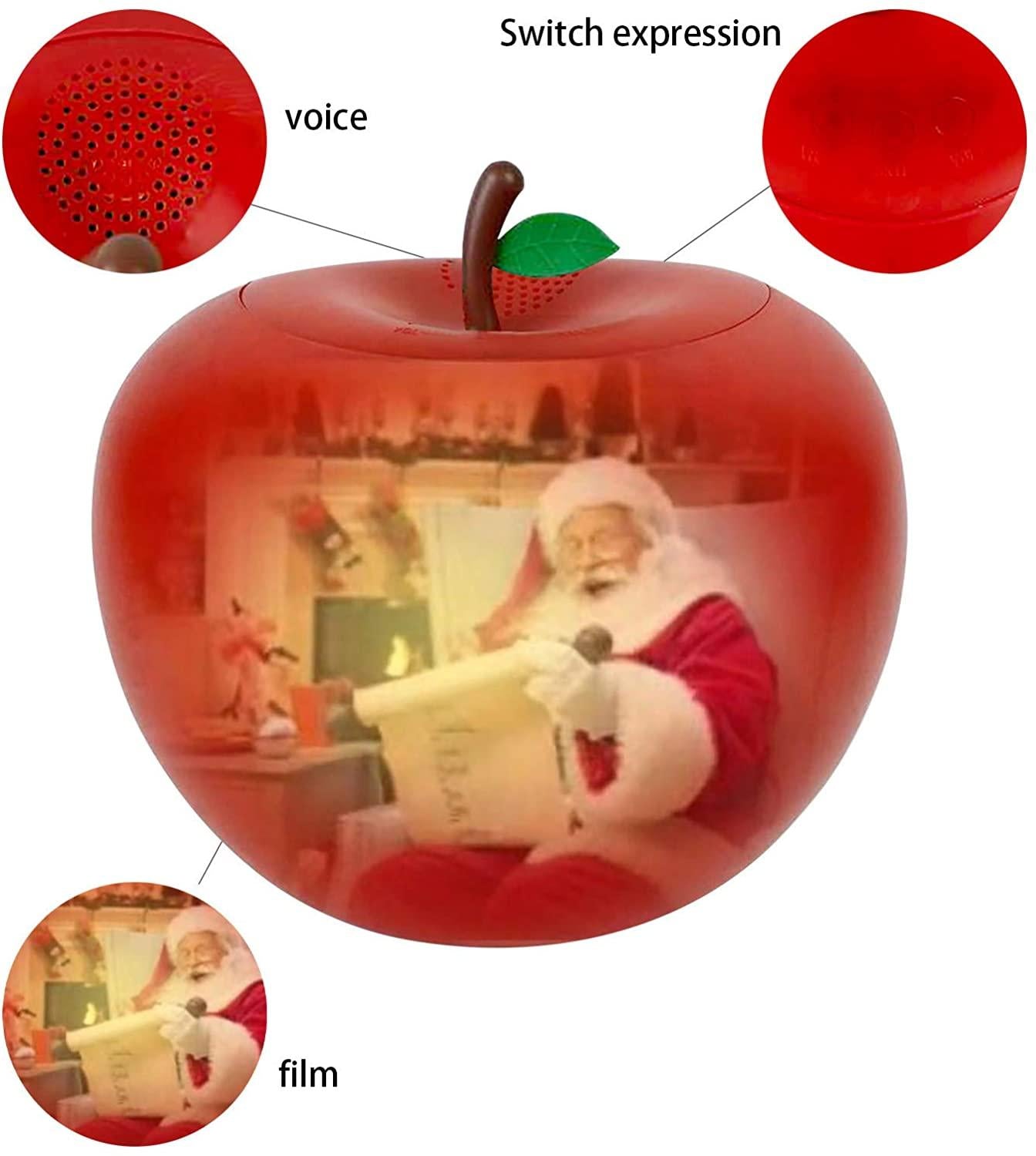 Christmas Halloween Projector Lights, 16 Unique projections Interesting for Christmas Decorations,Best Gift for Birthday Christmas for Family (Apple-a)