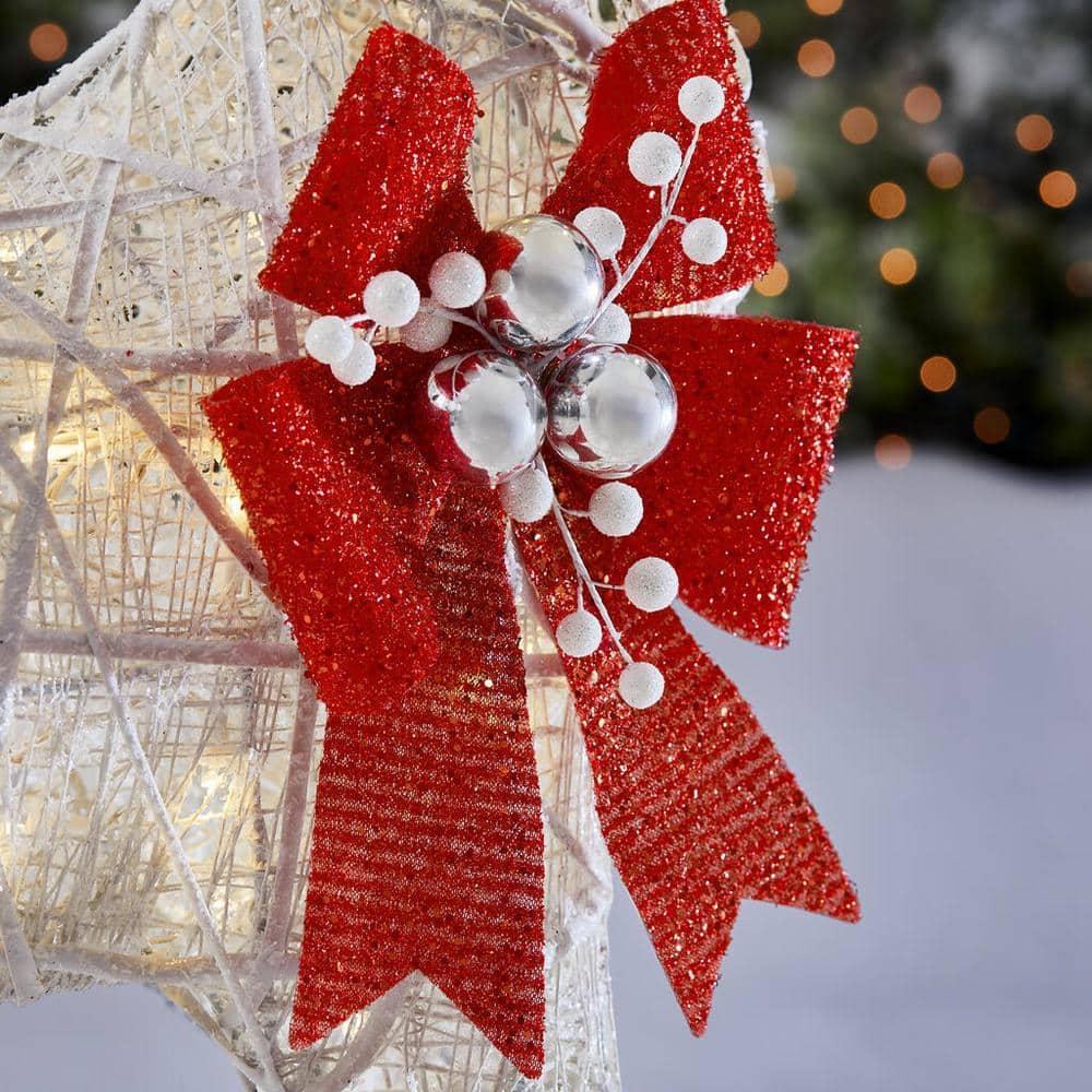 5 ft Warm White LED Reindeer with Sleigh Holiday Yard Decoration