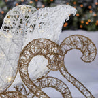 5 ft Warm White LED Reindeer with Sleigh Holiday Yard Decoration