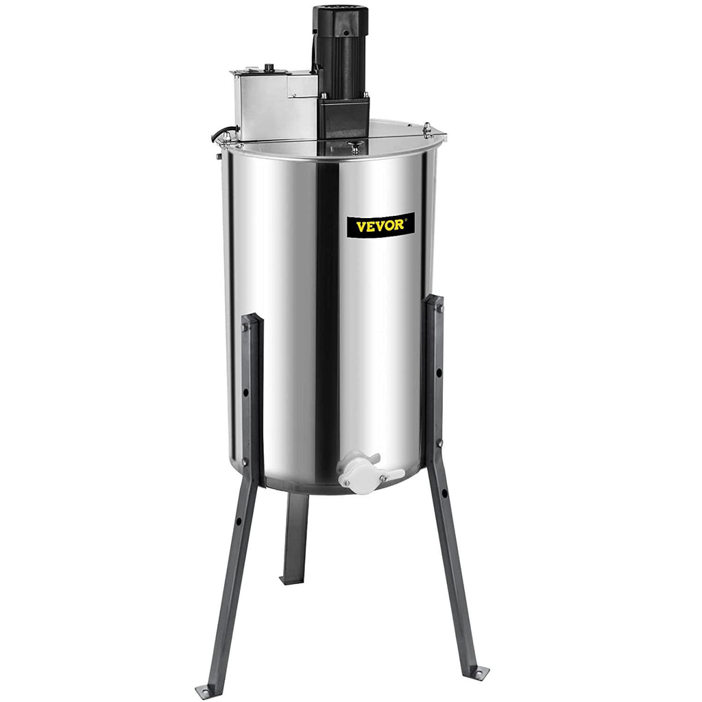 bestequip electric honey extractor separator 2 frame bee extractor stainless steel honeycomb spinner crank. beekeeping extraction apiary centrifuge equipment