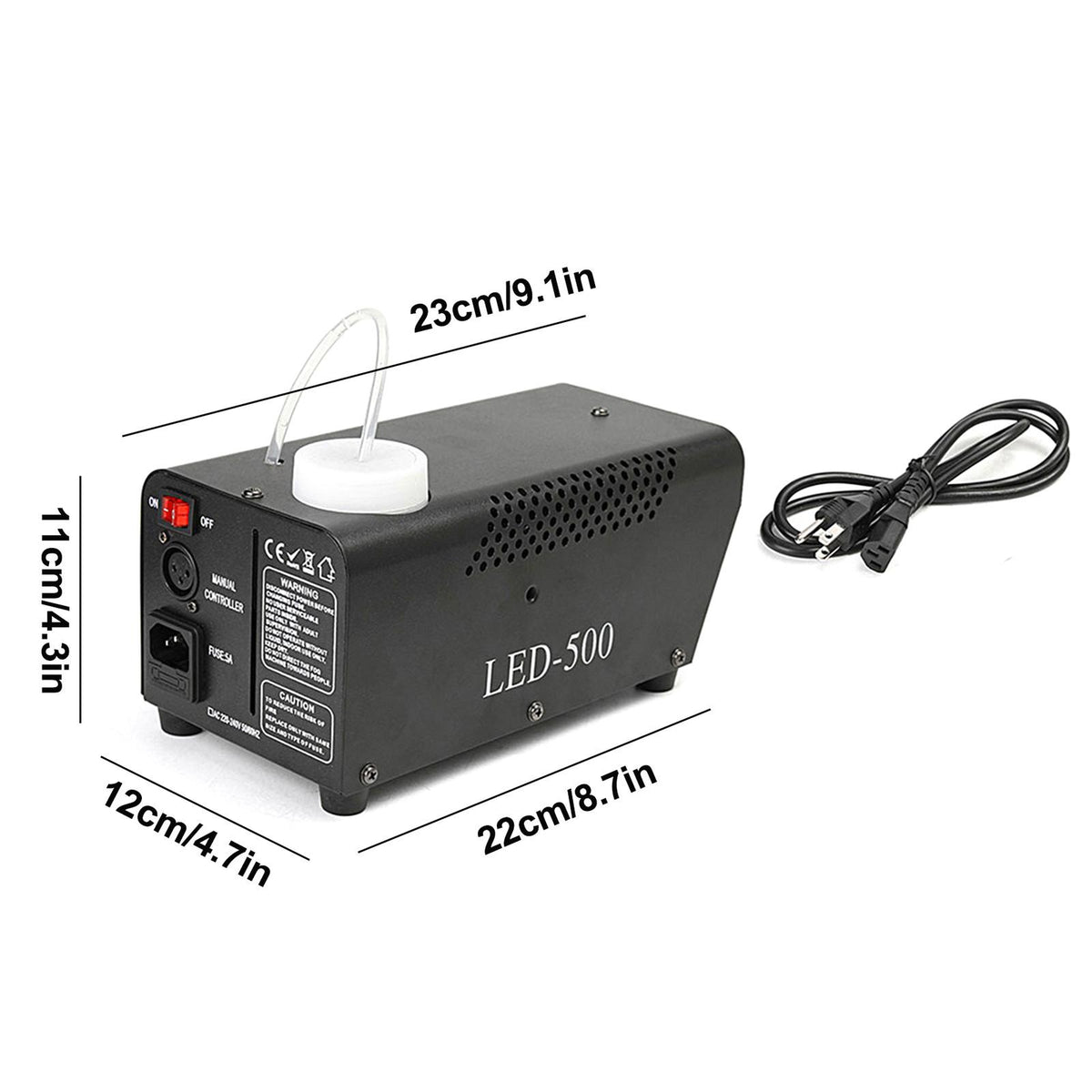 Viafly Wireless Control LED 500W Fog Smoke Machine Remote RGB Color Smoke Ejector LED QWEGF1855
