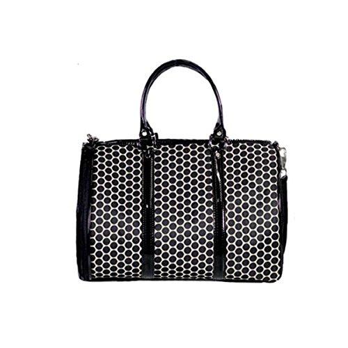 Petote Reverse Noir Dot JL Duffel Pet Carrier