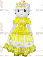 BIGGYMONKEYmascot costume from Hello Kitty, the famous cat with a yellow dress
