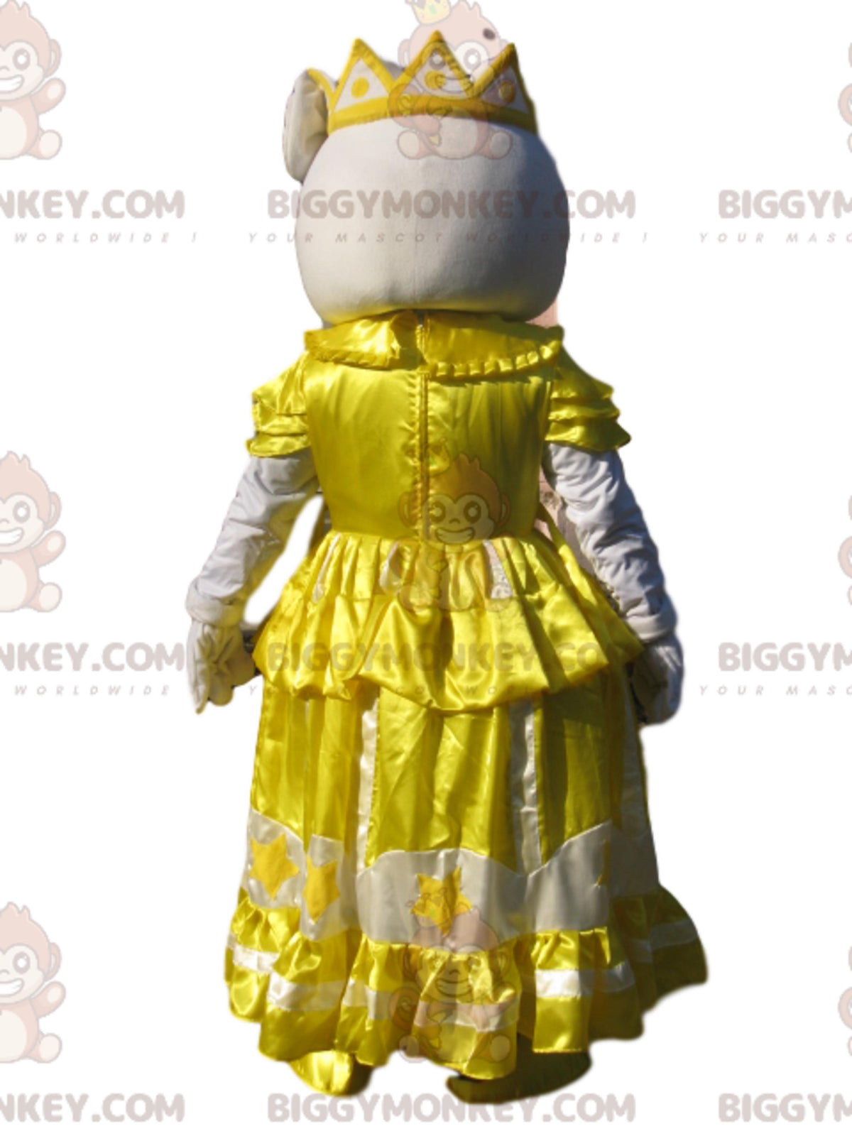 BIGGYMONKEYmascot costume from Hello Kitty, the famous cat with a yellow dress