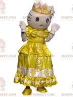 BIGGYMONKEYmascot costume from Hello Kitty, the famous cat with a yellow dress