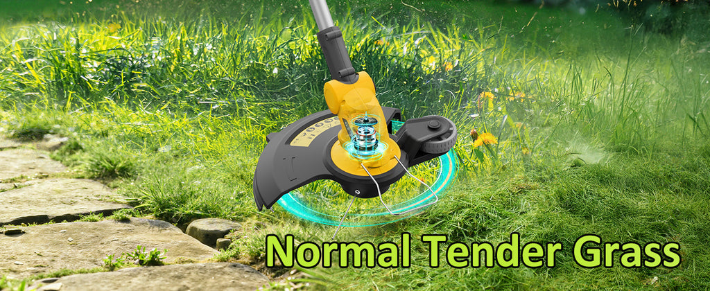20V Electric Weed Wacker Edger Lawn Tool, Battery Powered Weed Eater 12" Cordless String Trimmer, Trimmer Lawn Lightweight Yard Tool for Garden Grass Lawn Mower Cutter with 2 2.0Ah Battery and Charger