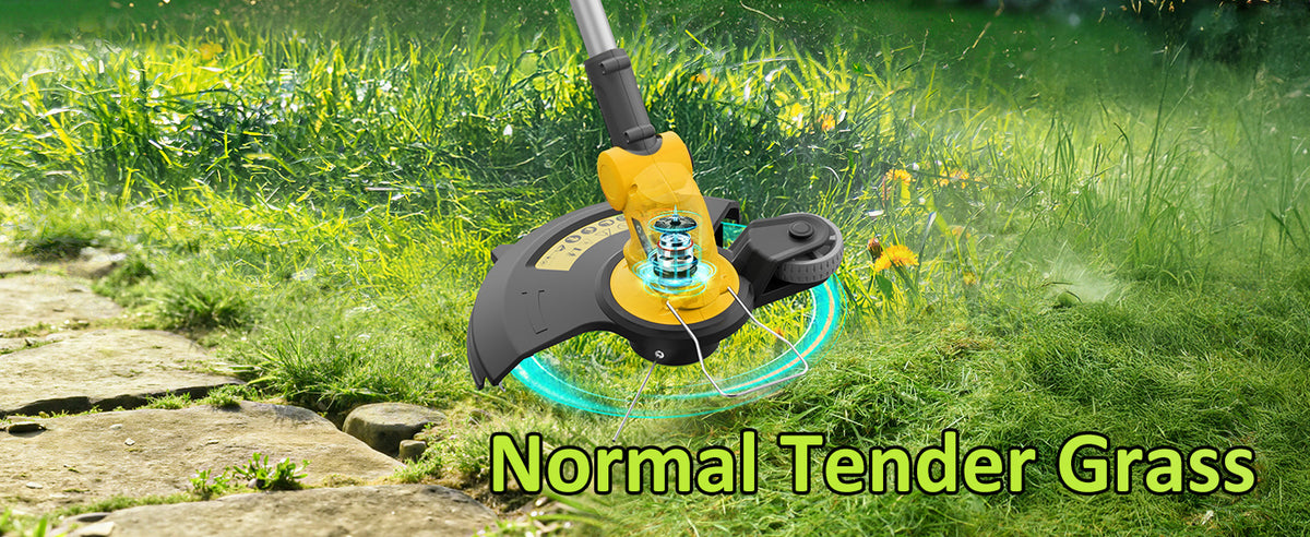 20V Electric Weed Wacker Edger Lawn Tool, Battery Powered Weed Eater 12" Cordless String Trimmer, Trimmer Lawn Lightweight Yard Tool for Garden Grass Lawn Mower Cutter with 2 2.0Ah Battery and Charger
