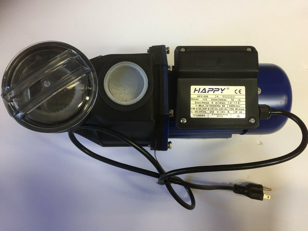 3/4 hp in ground swimming pool pump  46gpm 110v/230v 1.5" inlet/outlet