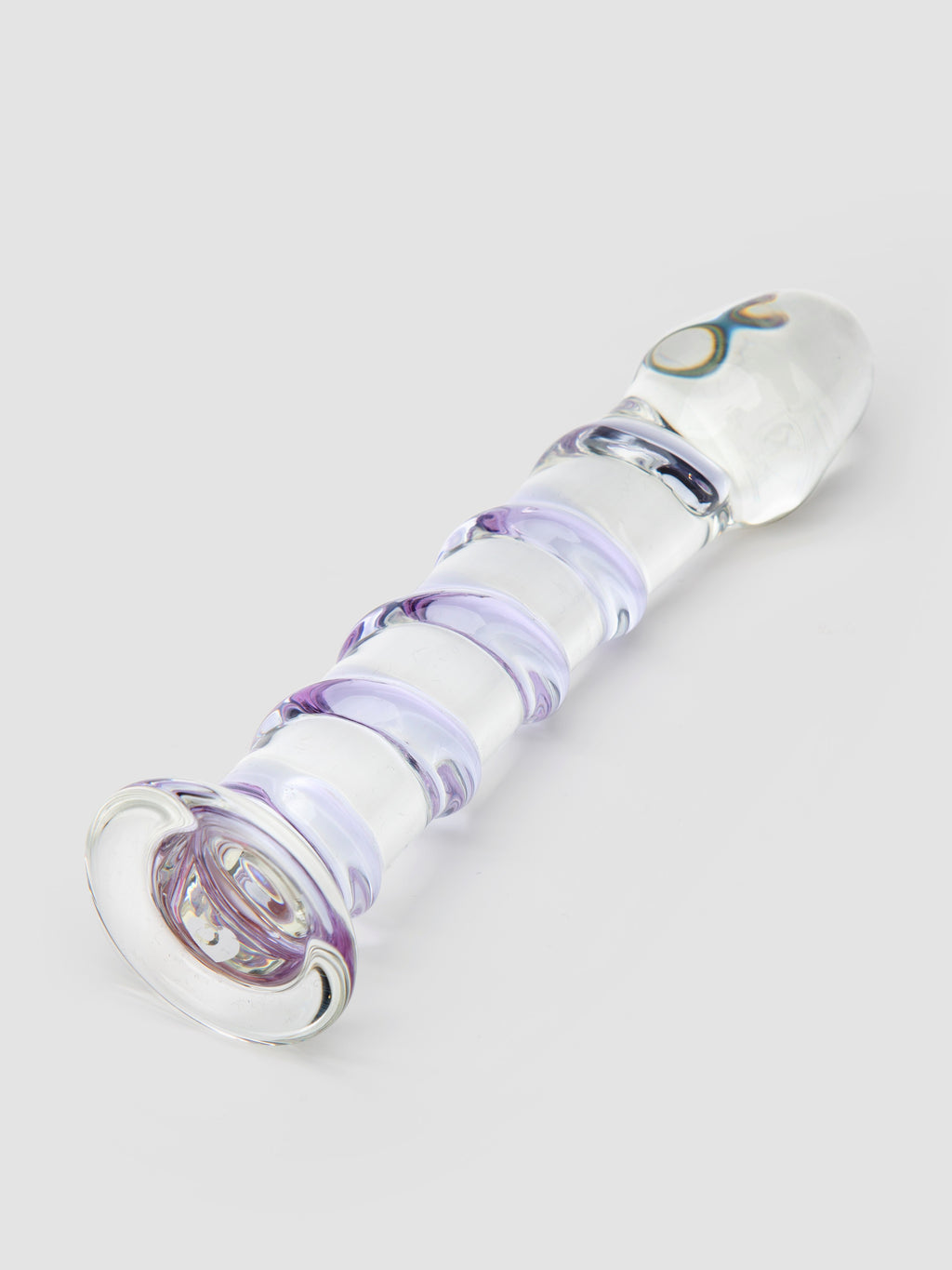Lovehoney Sensual Glass Spiral Glass Dildo 7 Inch, Purple