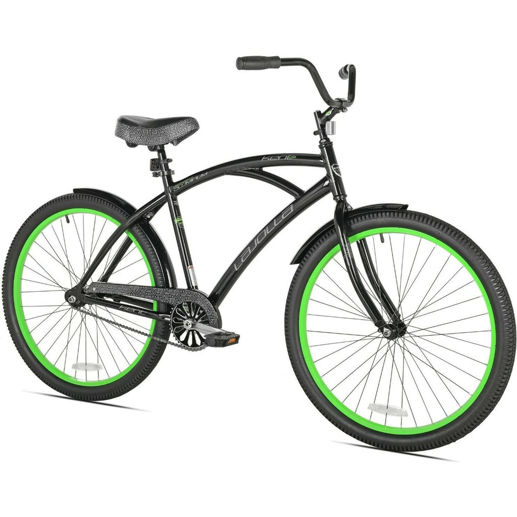 Kent 26 La Jolla Cruiser Men's Bike, Black/Green fast shipping new