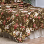 C&amp;F Home Koren Floral Full/Queen Quilt Machine Washable Reversible Bedspread Coverlet