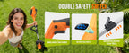 18.9" Cordless Lawn Mower, String Trimmer &amp; Wheeled Edger 3-in-1 Combo, Brushless 2 * 4.0Ah Batteries, 3 Blades, Adjustable Height &amp; Angle Electric Weed Eater and Lawnmower