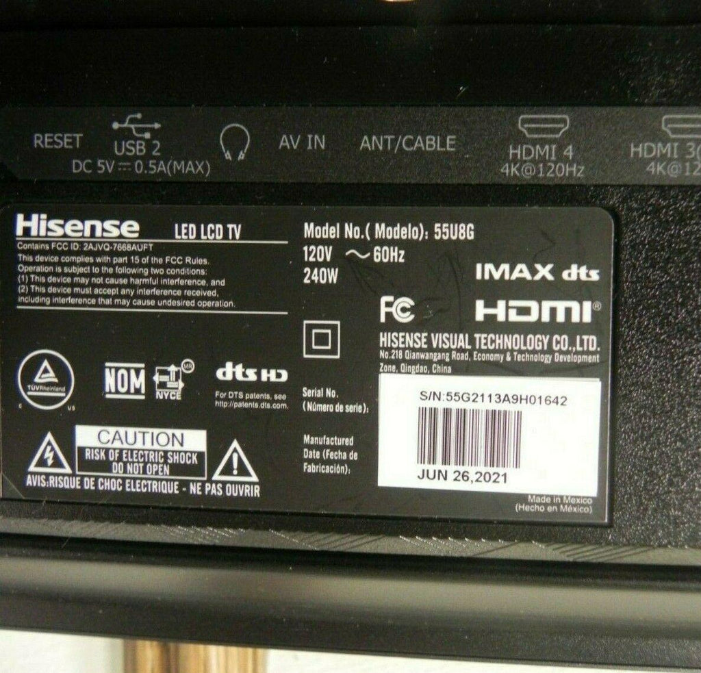 hisense - 55" class u8g series quantum 4k uled android tv