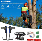 TWSOUL Tree Climbing Gear, with Adjustable Climbing Belt and Rope, 304  Steel Tree Climbing Spikes 2 Gears for Climbing Trees, Outdoor Jungle Survival, PicFruit, Sports
