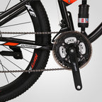 Eurobike S7 Mountain Bike Full Suspension Frame 21 Speed Shifter 27.5 Inch Wheels Dual Disc Brakes Bikes for Men Orange