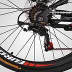Eurobike S7 Mountain Bike Full Suspension Frame 21 Speed Shifter 27.5 Inch Wheels Dual Disc Brakes Bikes for Men Orange