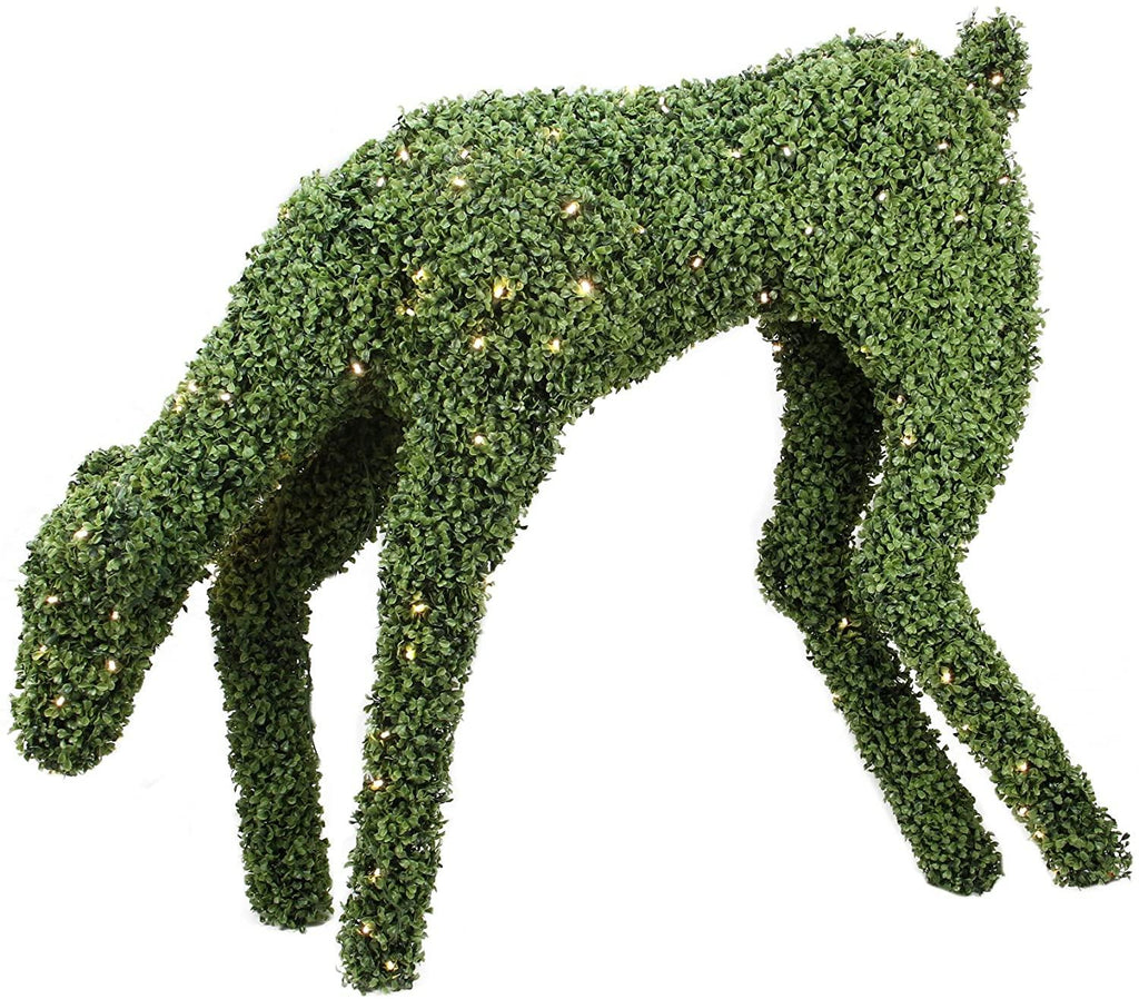 Northlight Pre-Lit BoxFeeding Reindeer Outdoor Christmas Decoration with Warm White LED Lights, 42"