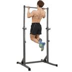 Multi-Function Barbell Rack Dip Stand Height Adjustable Barbell Stand Weight Lifting Rack Gym Family Fitness Squat Rack Weight Lifting Bench Press Dipping Station, Barbell and Bench Not Inclueded