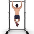 OUSGAR Multi-Function Adjustable Power Rack Exercise Squat Stand with J-Hooks, Heavy Duty Squat Rack Weight and Bar Holder, Exercise Power Cawith Pull Up Bar for Home Gym, 220LB Capacity