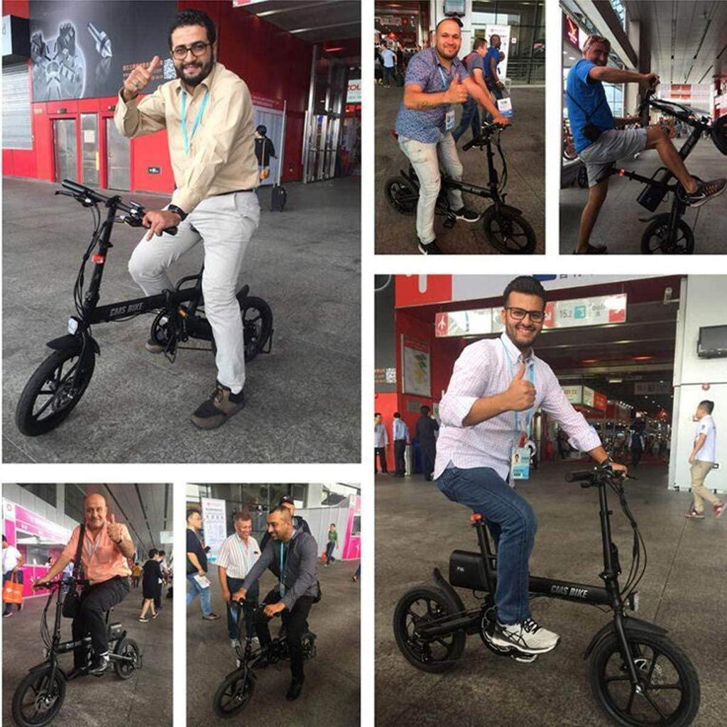 CUISIDIAO Foldable Electric Bicycle, 250W 36V Waterproof Electric Bicycles, Foldable Foam Handlebar Grips for Your Travel, is A Very Reliable Partner (Color : Yellow)