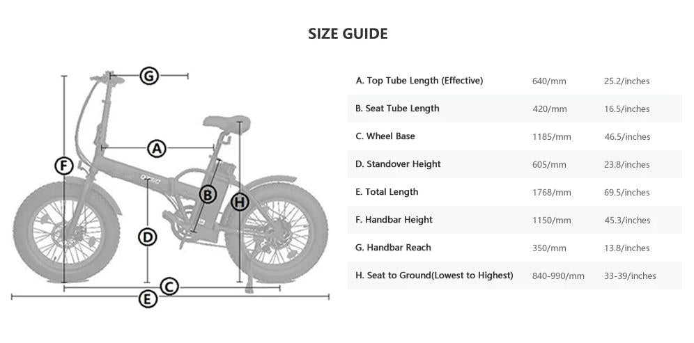 Ecortic Electric Fat Tire Bicycle Folding Bike 12Ah 36V 500W Lithium Battery Beach Snow Mountain 20 In. E Bike Moped (Black &amp; Blue)