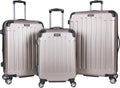 Renegade 3-Piece Luggage Expandable 8-Wheel Spinner Lightweight Hardside Travel Suitcase Set, Champagne, (20"/24"/28")