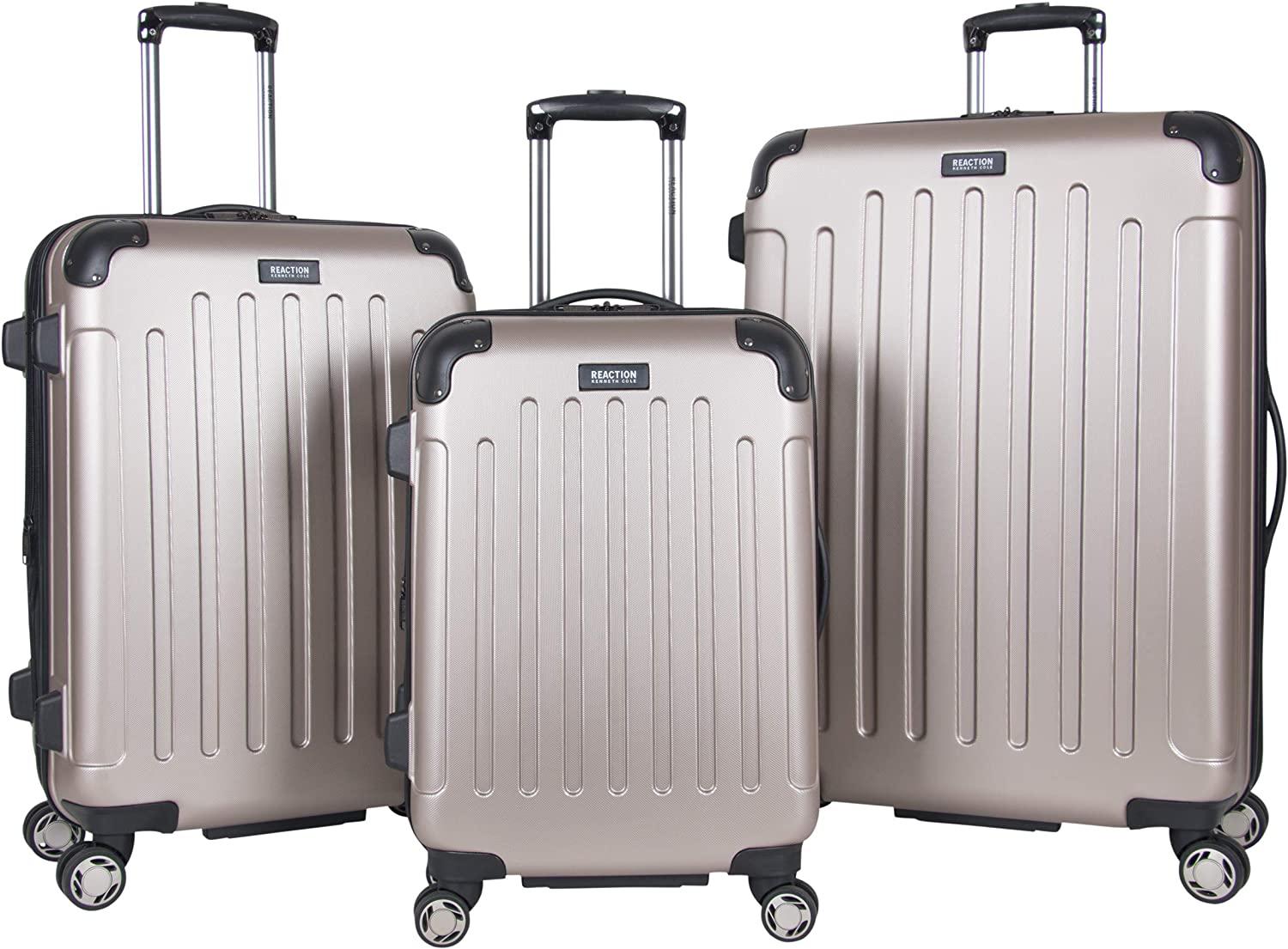 Renegade 3-Piece Luggage Expandable 8-Wheel Spinner Lightweight Hardside Travel Suitcase Set, Champagne, (20"/24"/28")