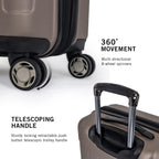 Renegade 3-Piece Luggage Expandable 8-Wheel Spinner Lightweight Hardside Travel Suitcase Set, Champagne, (20"/24"/28")