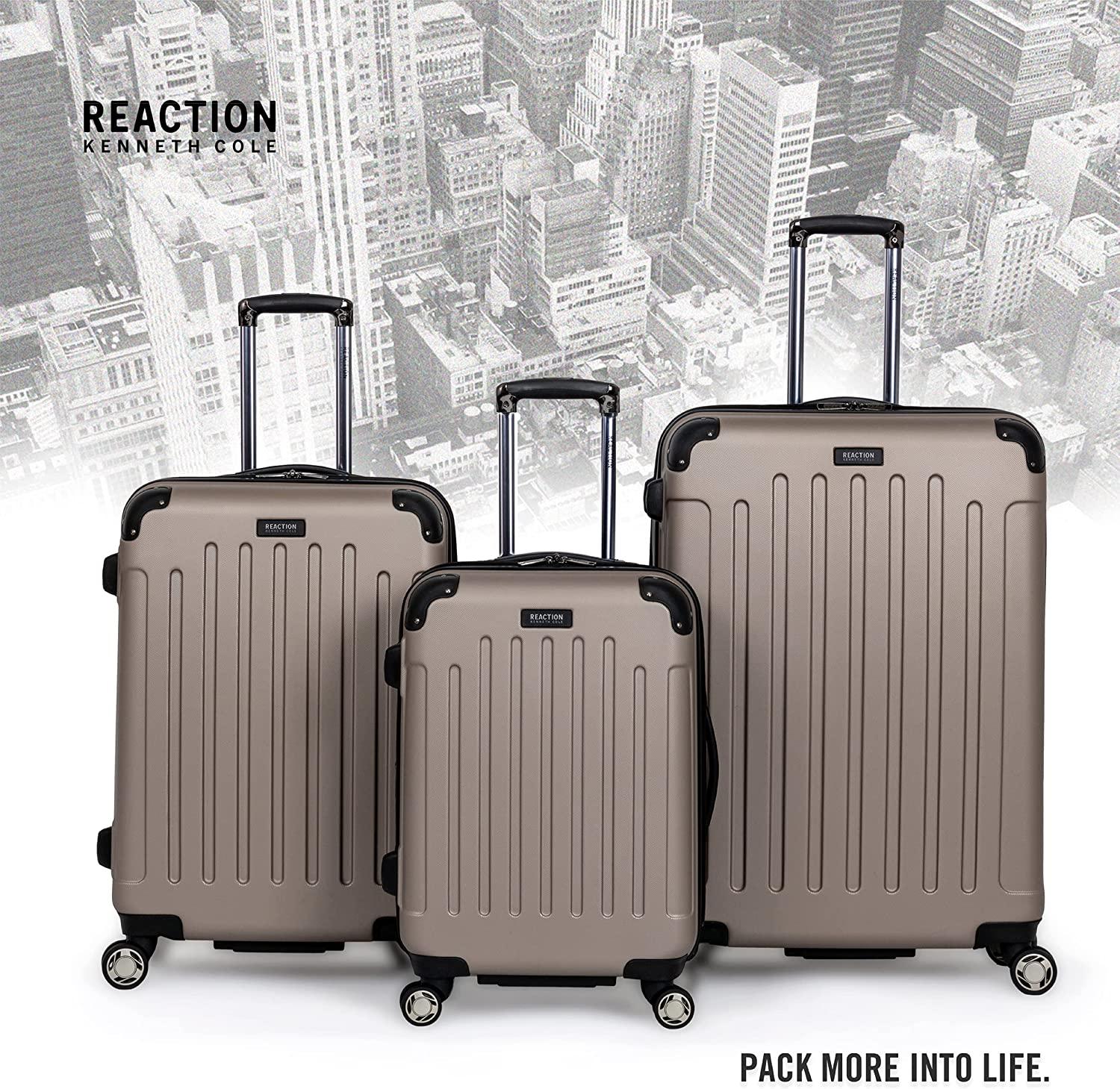 Renegade 3-Piece Luggage Expandable 8-Wheel Spinner Lightweight Hardside Travel Suitcase Set, Champagne, (20"/24"/28")