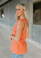 delila tank top - orange tigerlily