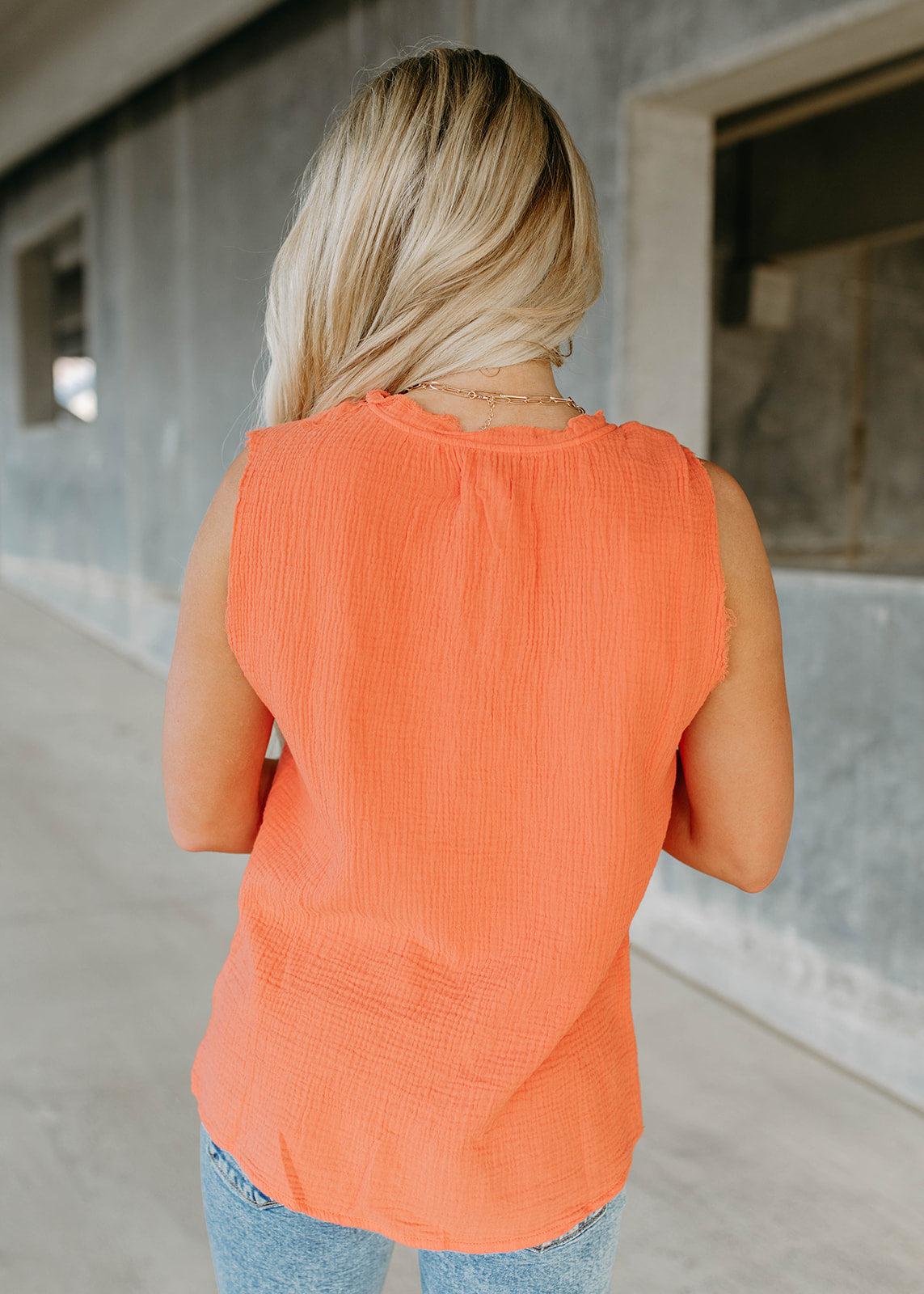 delila tank top - orange tigerlily