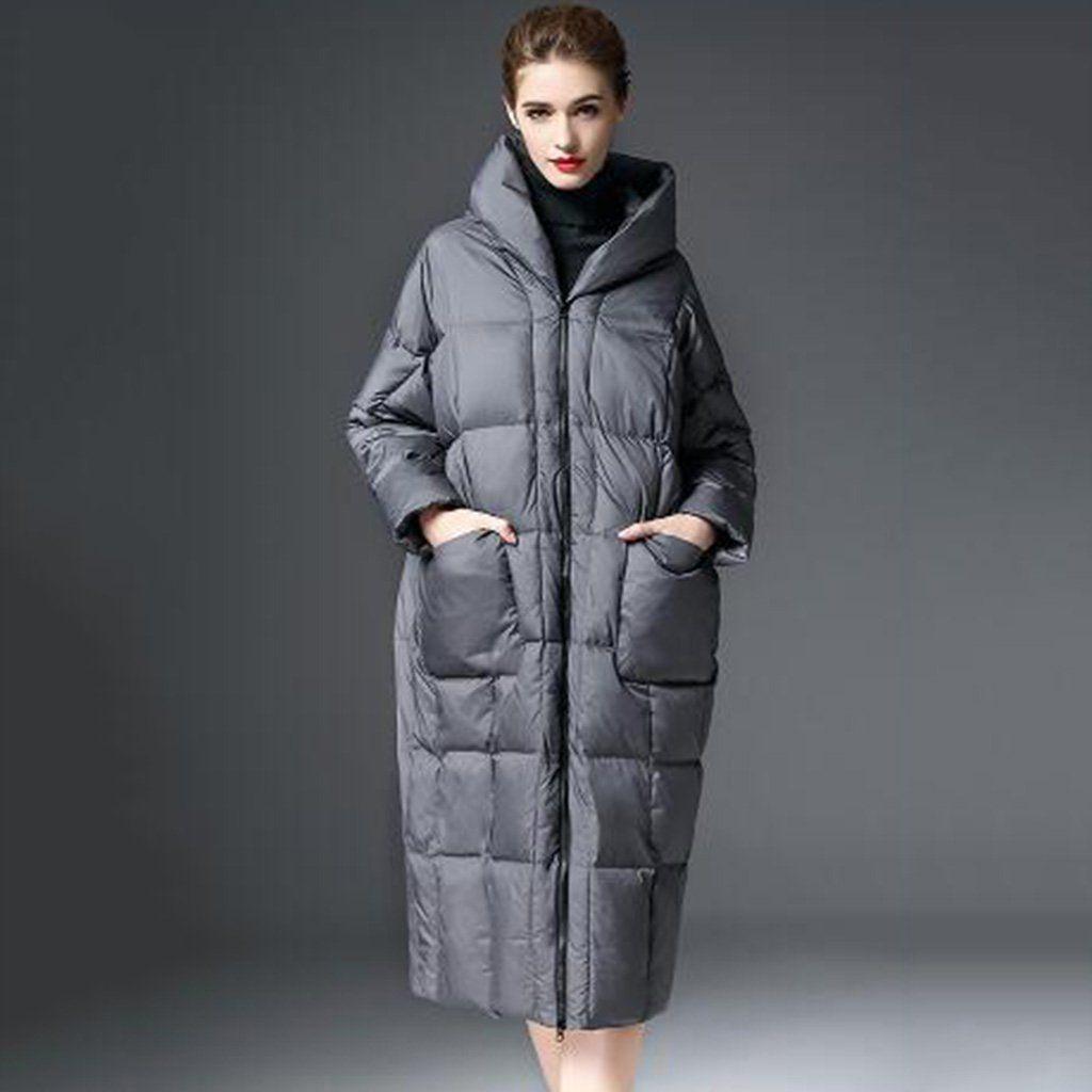 luxury thick long down coat