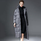 luxury thick long down coat