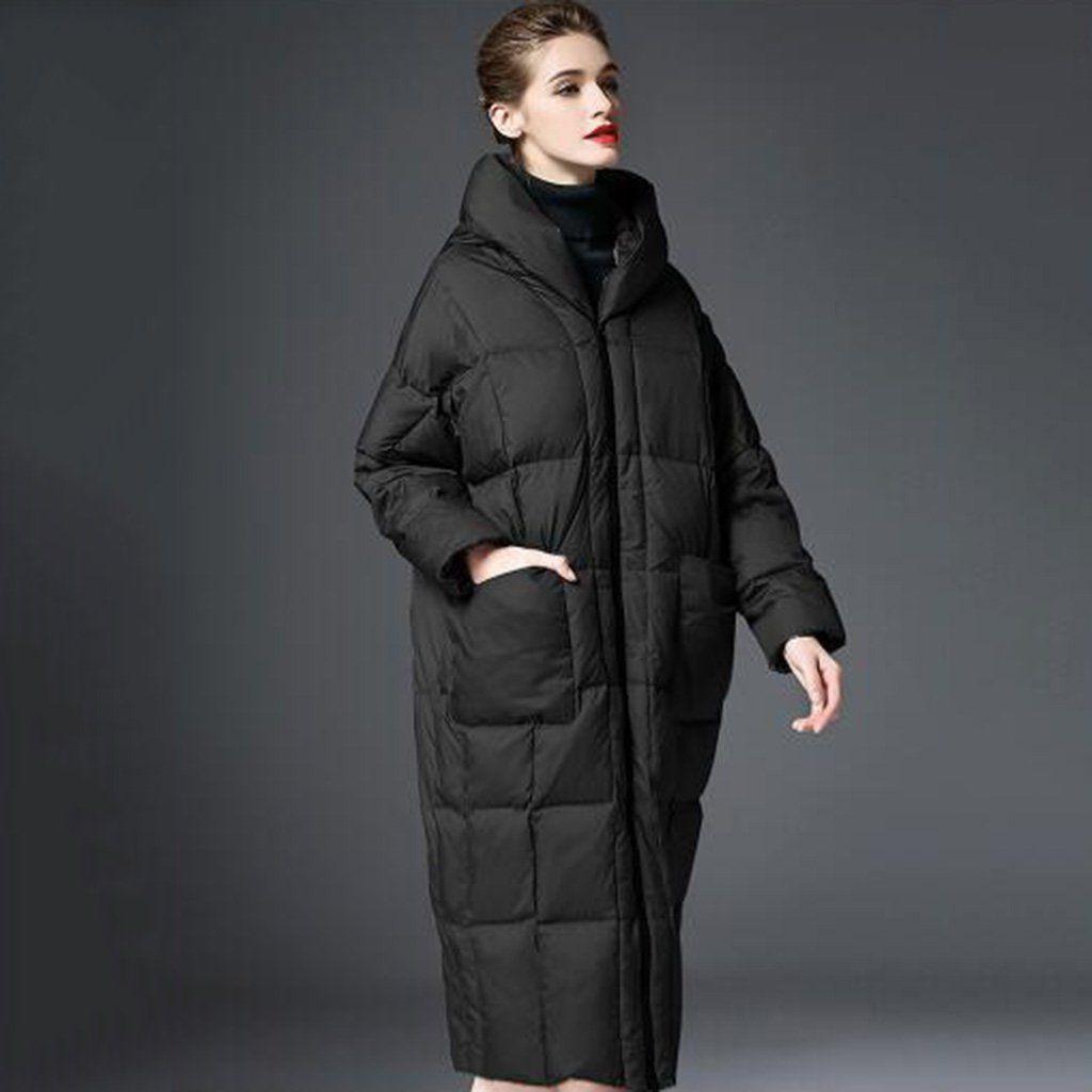 luxury thick long down coat