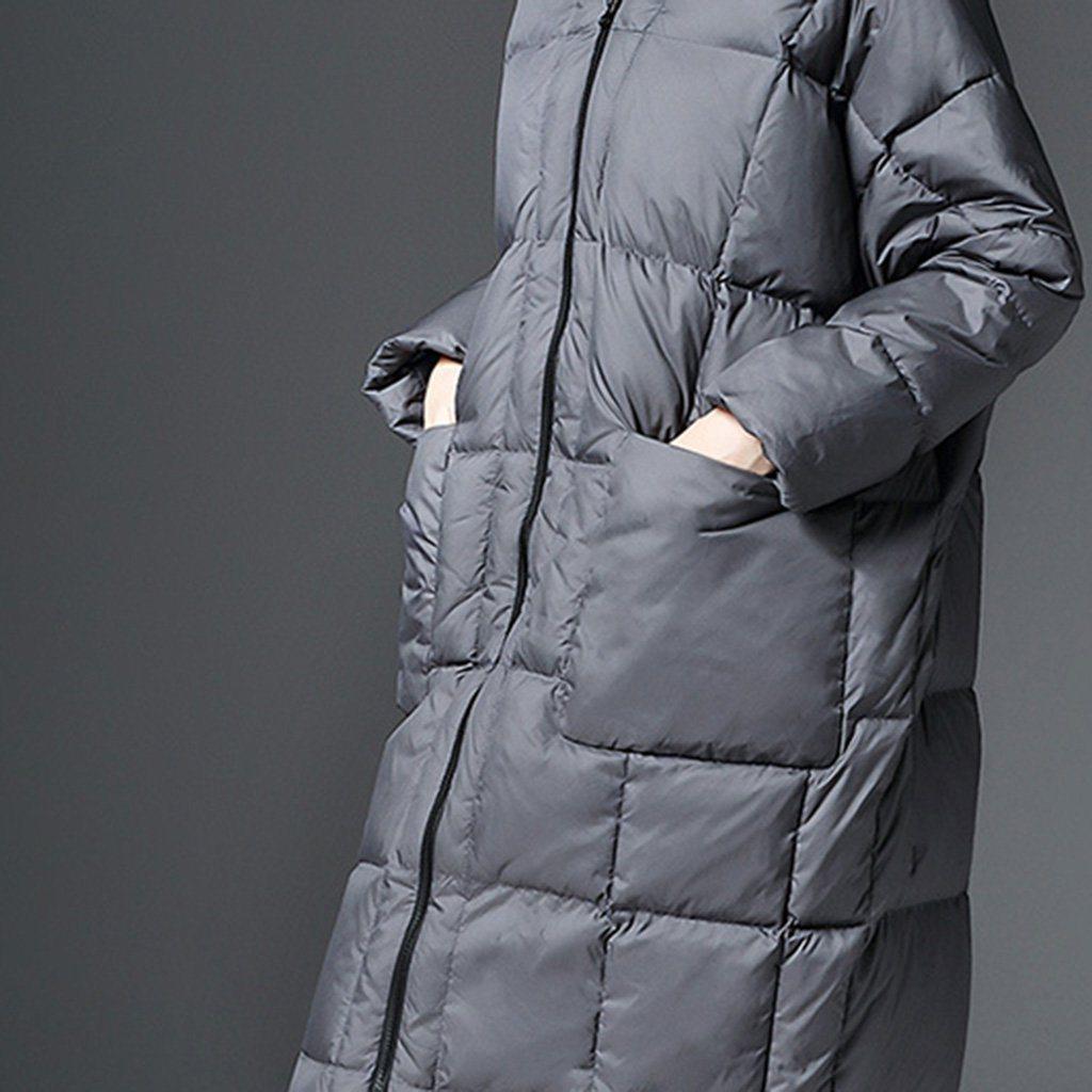luxury thick long down coat